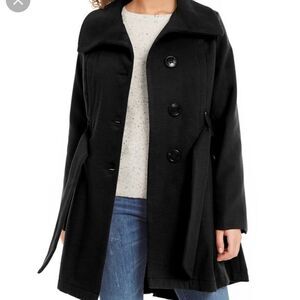 Steve Madden Belted Skirted Long Coat NWT